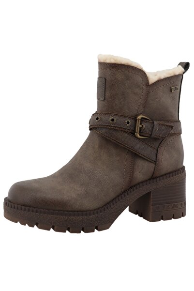 Mustang Damen Elegante Stiefelette Winterschuhe 15M0032001 Grau 021 Mud Kunstleder