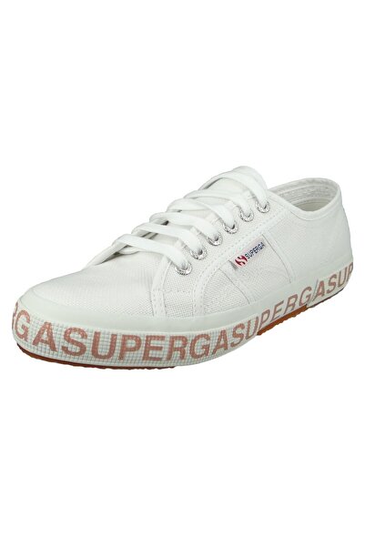 Superga Damenschuhe-Sneaker S111XQW 2750 COTW Glitterlettering Textil weiß A0...