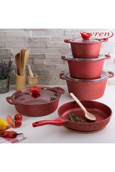 Evren Kristal Döküm 9 Parça Tencere Seti