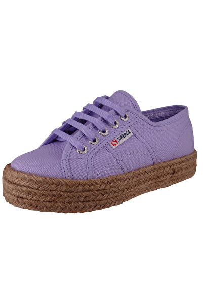 Superga Damen Low Sneaker 2730 ROPE Low Top S00CF20 Lila 430 Violet Lilla Leinen
