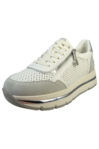 Mustang Damen Low Sneaker Low Top 1498302 Weiß 1 Weiss Kunstleder