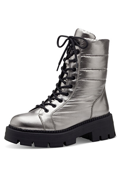 Tamaris Damen Elegante Stiefelette 1-26232-41 Silberfarben 915 Pewter Kunstleder mit TOUCH-IT