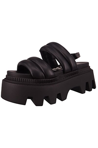 Buffalo Damen Sandalen Flora TS Quilt 1602201 Schwarz Black