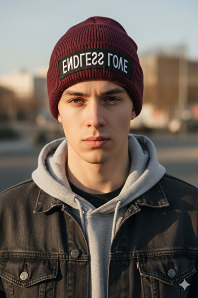 Collezione Beretă pentru bărbați, culoare burgundy -