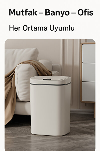 ADEFCO Sensörlü Çöp Kovası 14L Otomatik Kapak Temassız
