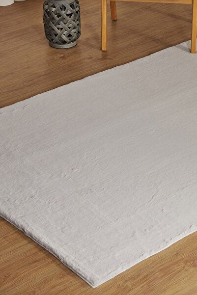 Kaşmir Halı 7/24 Cosy Premium Gri Yumuşak Dokulu Salon Mutfak Halısı Yolluk