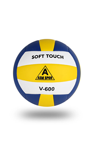 ASM SPOR Volleyball Training Ball Soft Touch Yellow-White-Blue V600