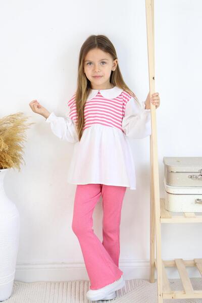 MiaBaby Set dublu spaniol - guler pentru bebeluși cu dungi