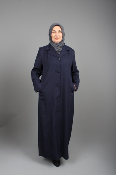 GLR&GYM FEYZA Büyük Beden Anne Keten Pardesü