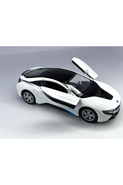 Kinsmart Bmw I8 - Çek Bırak 5inch. Lisanslı Model Oyuncak Araba 1:36 Gri