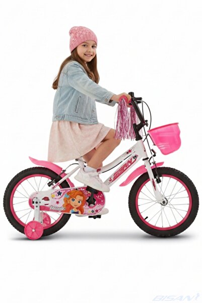 Bisan Maggie 16 Jant Çocuk Bisikleti 26 Cm Kadro V-Fren Vitessiz Beyaz Pembe ...