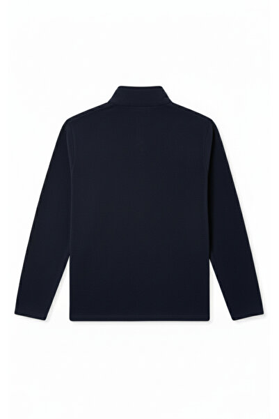 VEGA PORT Sweatshirt Lacivert Polar Yarım Metal Fermuarlı Standart Fit Normal Kesim