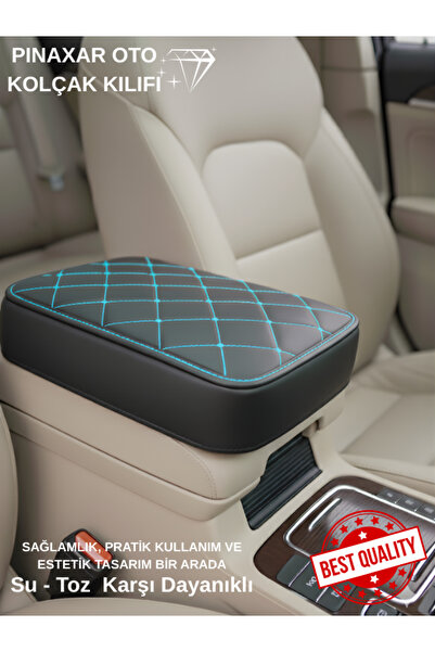 pınaxar Fiat Egea Sedan 2015 ve Sonrası Deri Oto Kolçak Kılıfı, Kaliteli Süng...