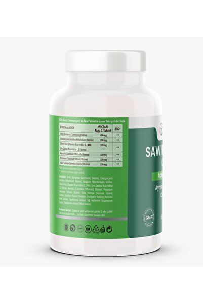 RDU Saw Palmetto Complex Ardıç Civanperçemi Dikenli Incir Aynısafa Peryavşan 60 Tablet
