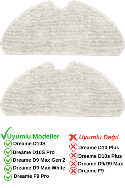 RotRever Set de piese de schimb pentru mop compatibil Dreame Bot D10S, D10S P...