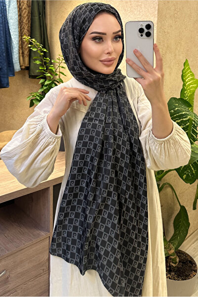 CUOCA LOUNGE Geometrik Desenli Pamuk İpek Şal