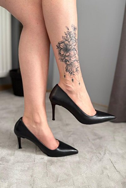 Preshley Kadın Adel Siyah Cilt 9 cm İnce Topuklu Stiletto