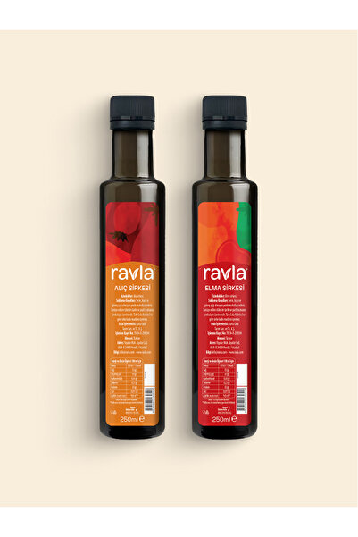 Ravla 2'li Ürün - Ravla Elma Sirkesi - 250ml / Ravla Alıç Sirkesi - 250ml