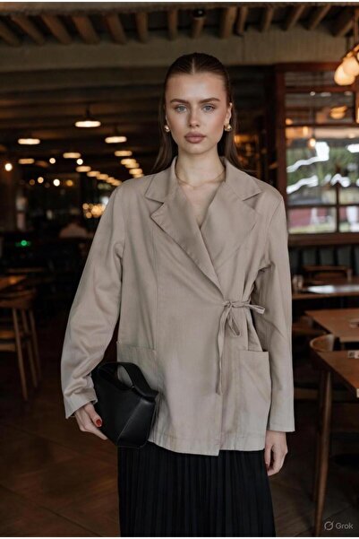 TANISA Піджак з габардину TNS-4331 Zemura Knot Detail Габардиновий піджак