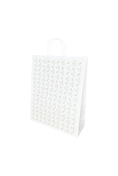 Papette Set of 50 Kraft Paper Bags with Floral Pattern Yellow Tulip 32 x 41(H...