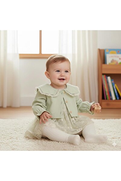 MİNİBORN Kız Bebek Ceketli Elbise