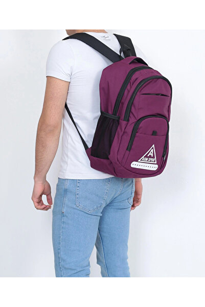 ASM SPOR Çok Kulanışlı Sırt Çantası 30l Bordo-beyaz