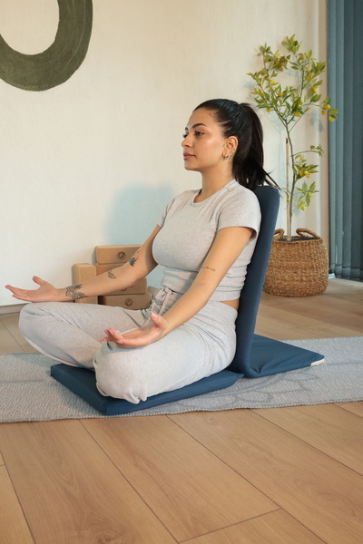 Yoga Arden كرسي التأمل مع مسند ظهر ووسادة أرضية