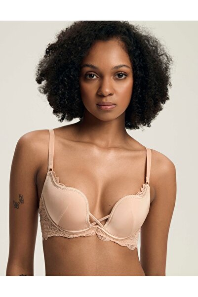 ESOTIQ Sutien push-up cu armătură, întărit și căptușit, cu decolteu adânc în ...