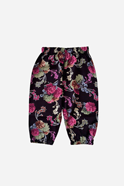 sinankardeşler Kız Çocuk Lastikli Viskon Desenli Şalvar