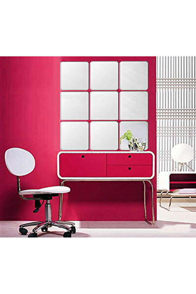 ORIGINAL DEALS Oglinzi decorative pătrate autoadezive, 15 x 15 cm