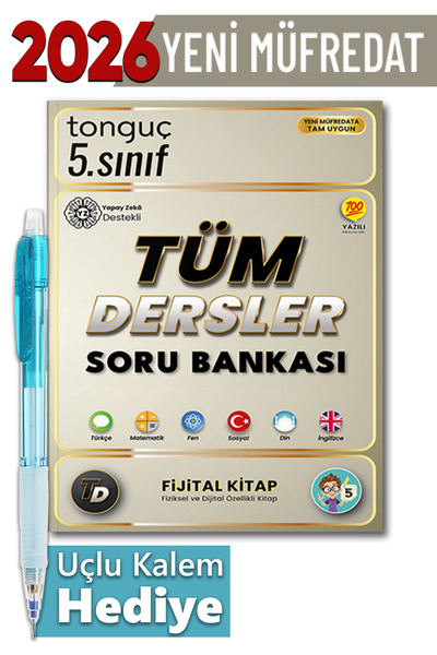 Tonguç Yayınları 5. Sınıf Tüm Dersler Soru Bankası + Hediyeli
