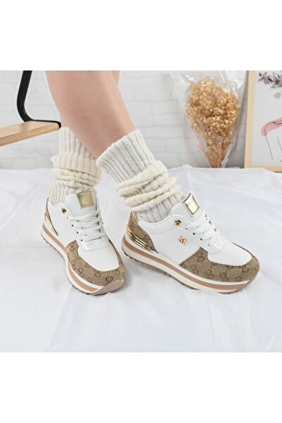 Tmall Pantofi sport pentru femei, din piele ecologică, 1264, alb
