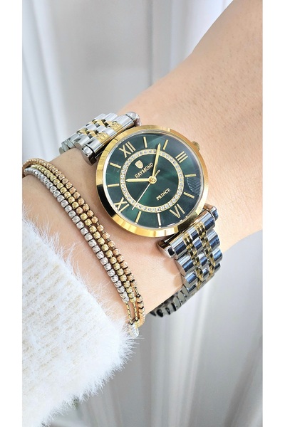 Raymond Rym-213055 Quartz Women's Watch - 2 Years Warranty Ipg-Green