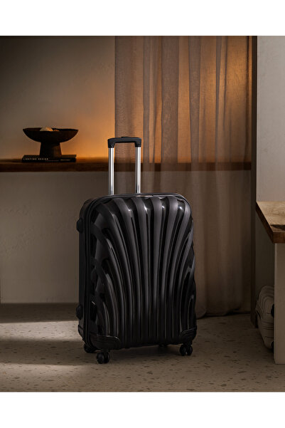 Madame Coco Huitre Valiz/Bavul - Siyah - Büyük Boy