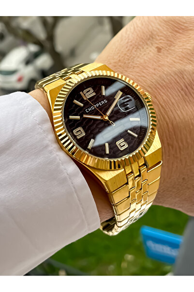 S.POLO Orijinal Marka Altin renk Erkek Kol Saati Bileklik Hediyeli