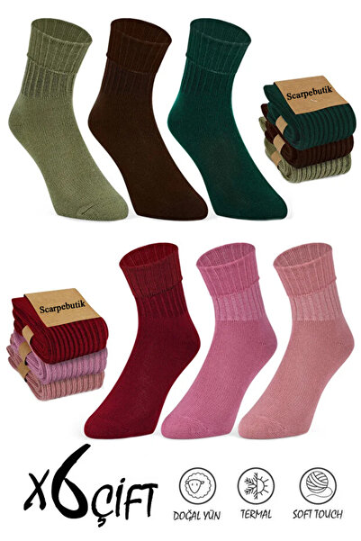 Scarpebutik Șosete de dormit din lână pentru femei, 6 bucăți, Soft Touch SOFT TOUCH