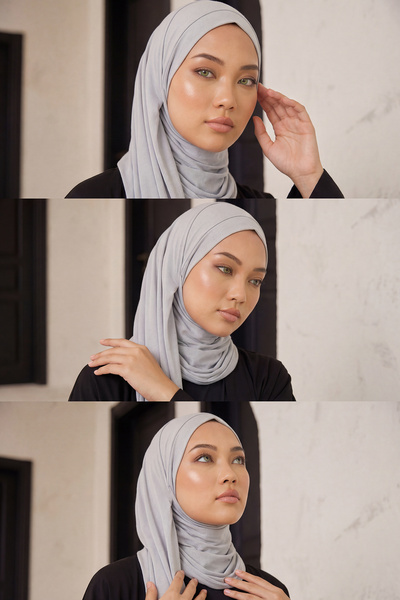 Aisha's Design Şal practic din bumbac pieptănat, PS-16, gri 2