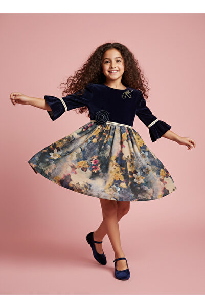 Jolanda فستان بناتي مخملي