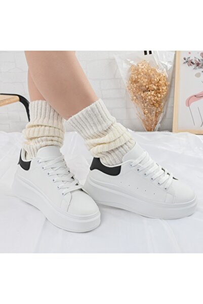 Tmall Pantofi sport de dama,Din Piele ecologica,D1329,Alb cu Negru