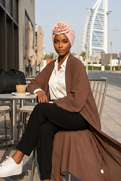 Aisha's Design بونيه قطن ممشط بالورد، B-21، بودرة