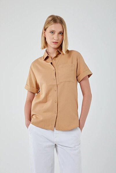 ribana قميص أكسفورد بأكمام قصيرة