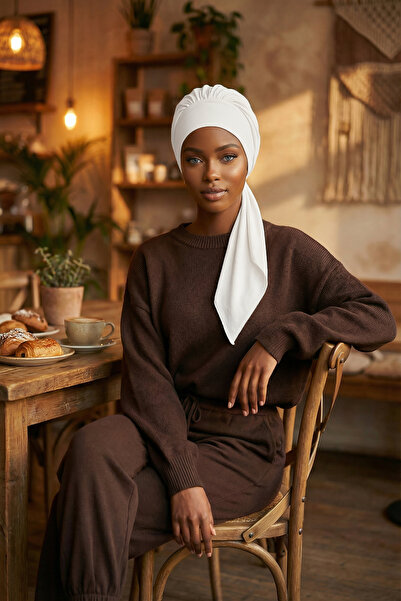 Aisha's Design بونيه سهل الاستخدام، أبيض، B-49