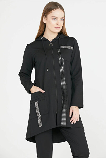 Sementa Set de trening cu glugă cu buzunar pentru damă 12374737   Negru