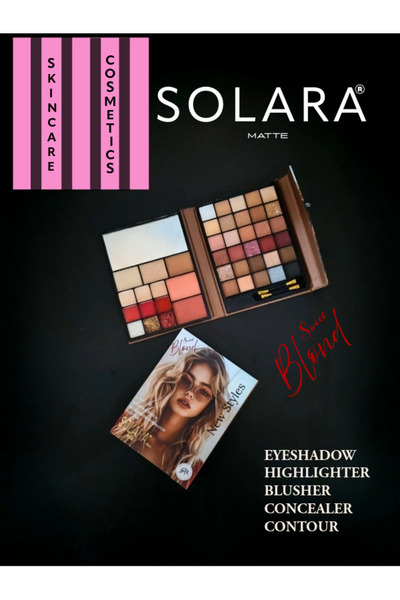 Solara Matte ظل عيون 36 لون مع كونسيلر وهايليتر وحمرا شفاه من سولاار