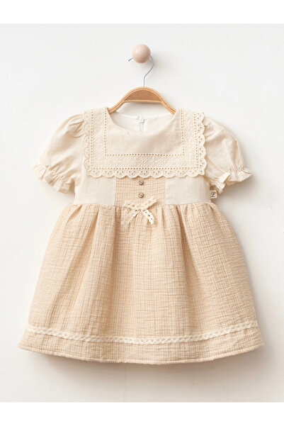 Lumia Baby Fiyonk Detaylı Kız Bebe Elbise