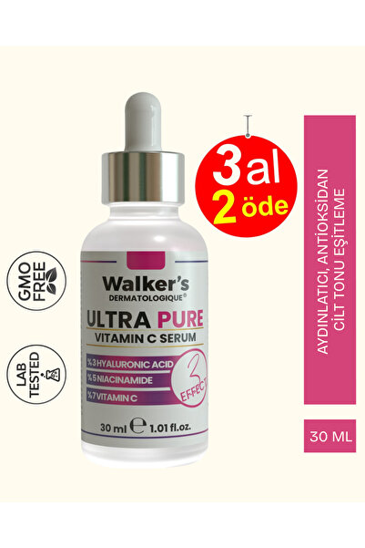 Walker's Vitamins Ultra Pure Cilt serumu ( Vitamin C, Hyaluronic Acid, niasin...