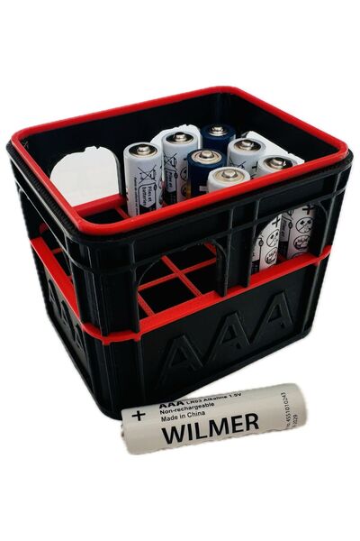 OEM Organizator Baterii AAA - Negru