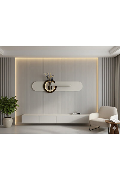 SERENGETI ART SERENGETI ANTORYUM AHŞAP PİLLİ LEDLİ İSKANDİNAV TARZI SALON DUV...