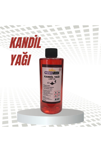 POINT CARE Kırmızı Kandil Yağı Kokusuz Dumansız Iç Mekan 250 ml Gaz Lambası Yakıtı