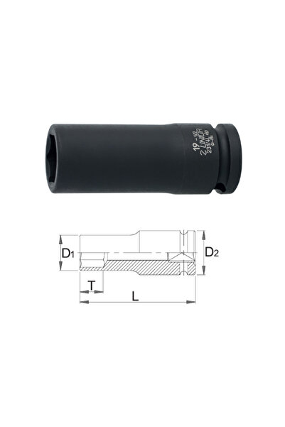 Unior Μακριά καρυδάκια κρούσης 1/2'', DIM 21